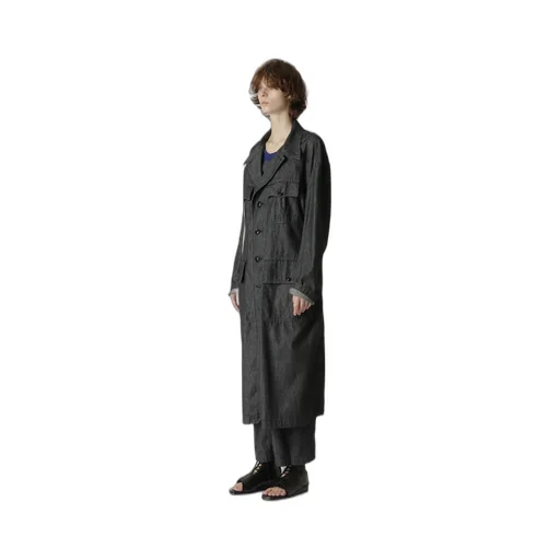 Spotted Denim 4 Pockets Long Jacket