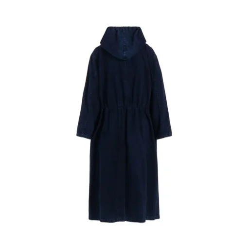 6Oz Bleached Denim Hoodie Coat
