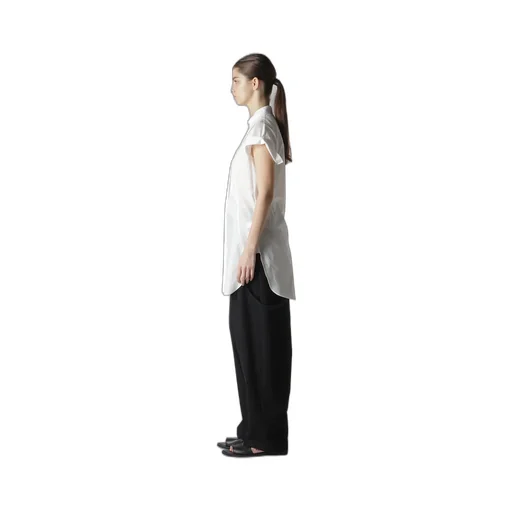 Cotton/Lawn Stand Collar Shirt