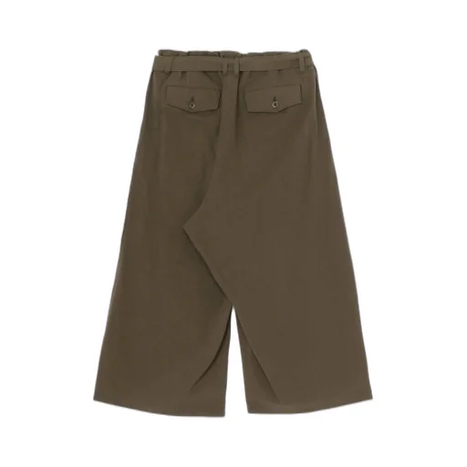 Cotton Flax Poplin Belted Pants