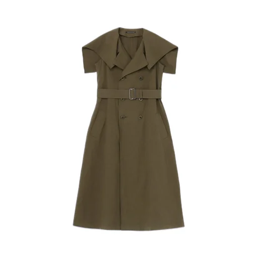 Cotton Flax Poplin Sailor Collar Coat