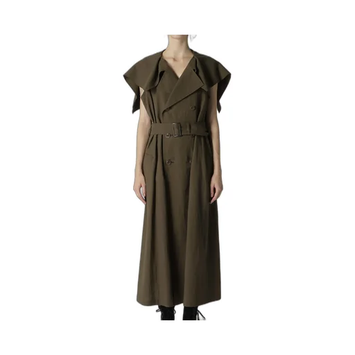 Cotton Flax Poplin Sailor Collar Coat