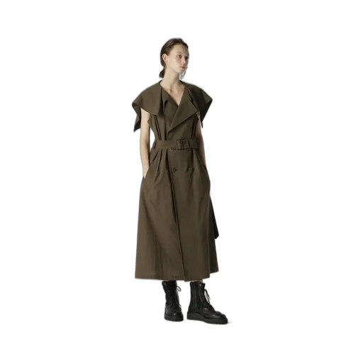 Cotton Flax Poplin Sailor Collar Coat