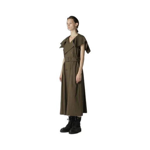 Cotton Flax Poplin Sailor Collar Coat