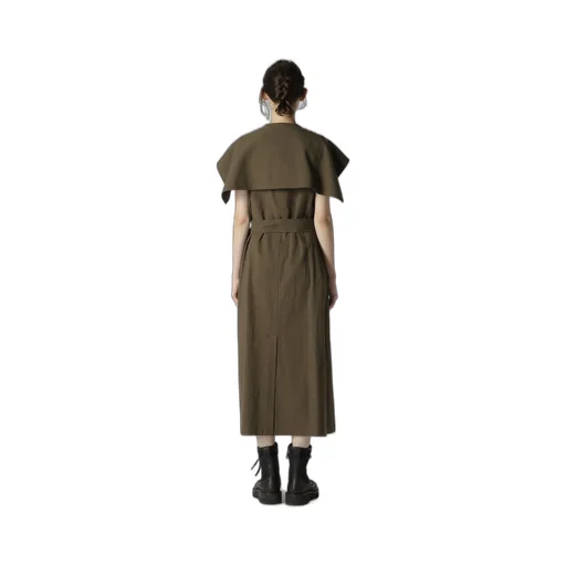 Cotton Flax Poplin Sailor Collar Coat