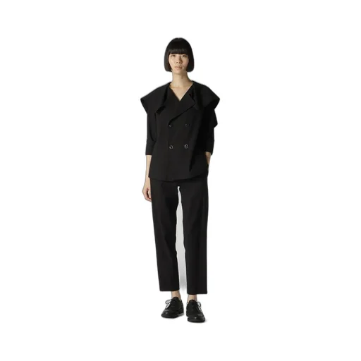 Cotton Flax Poplin Sailor Collar Jacket