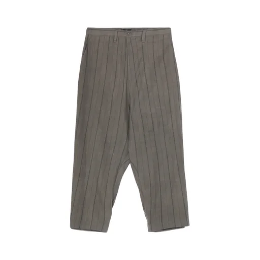 Cotton Stripe Ink Dyed Tabbed Hem Pants