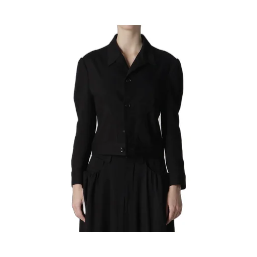 8Oz Black Over Denim Slit Jacket