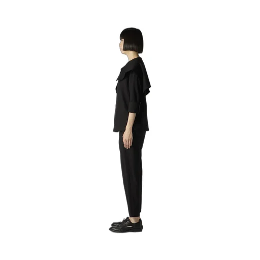 Cotton Flax Poplin Sailor Collar Jacket