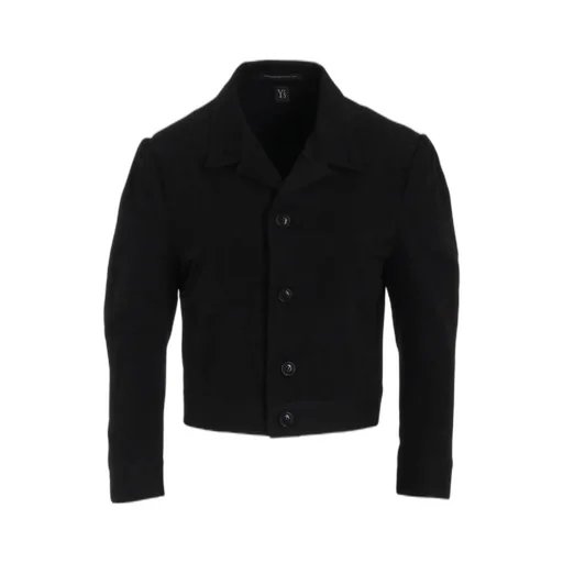 8Oz Black Over Denim Slit Jacket