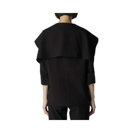 Cotton Flax Poplin Sailor Collar Jacket