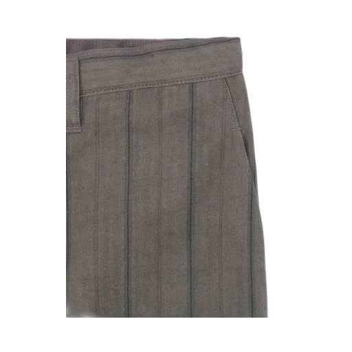 Cotton Stripe Ink Dyed Tabbed Hem Pants