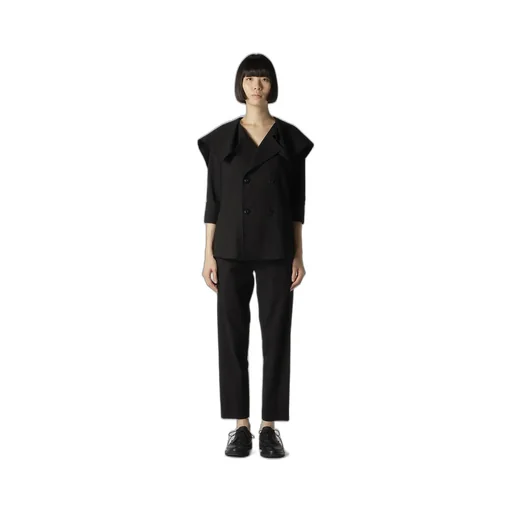 Cotton Flax Poplin Sailor Collar Jacket