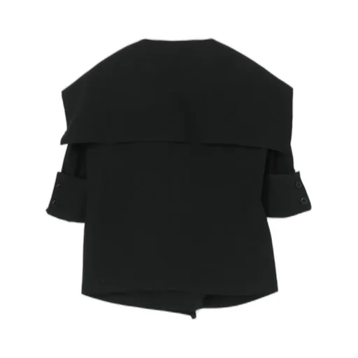Cotton Flax Poplin Sailor Collar Jacket