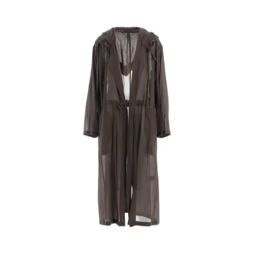 Cotton Chiffon Hoodie Coat