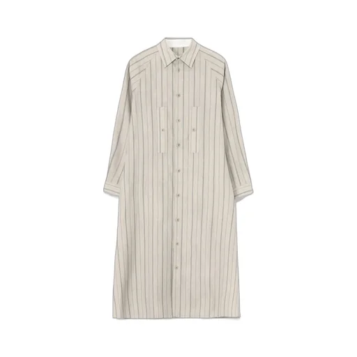 Cotton Stripe Ink Dyed Chest Pocket Dress