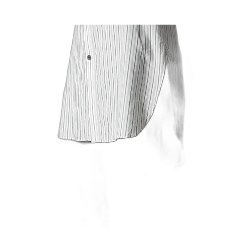 C/Cu Hard Twisted Dobby Stripe Stand Collar Shirt
