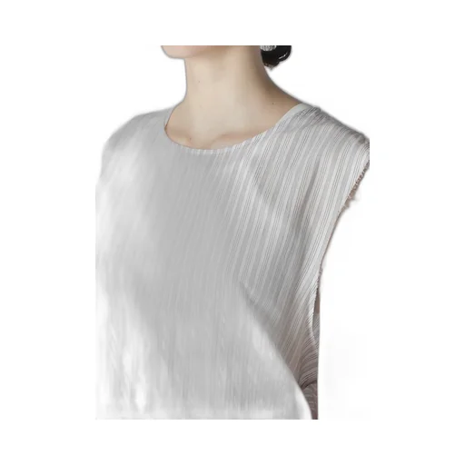 C/Cu Hard Twisted Dobby Stripe Sleeveless Drape Shirt