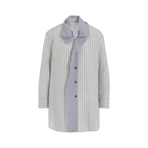 C/Cu Hard Twisted Dobby Stripe Tie Style Shirt