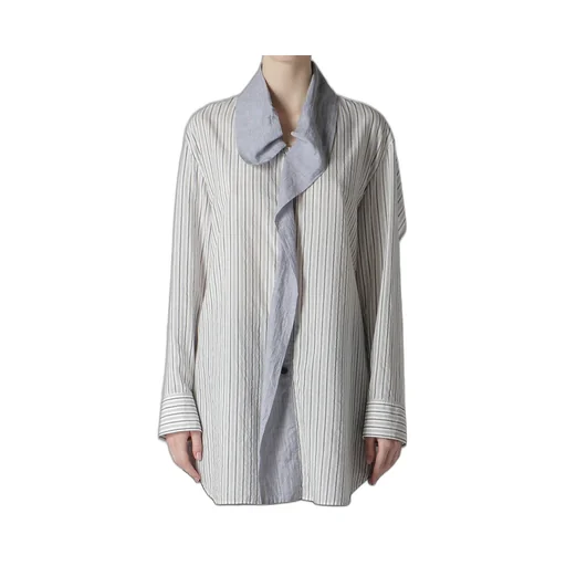 C/Cu Hard Twisted Dobby Stripe Tie Style Shirt