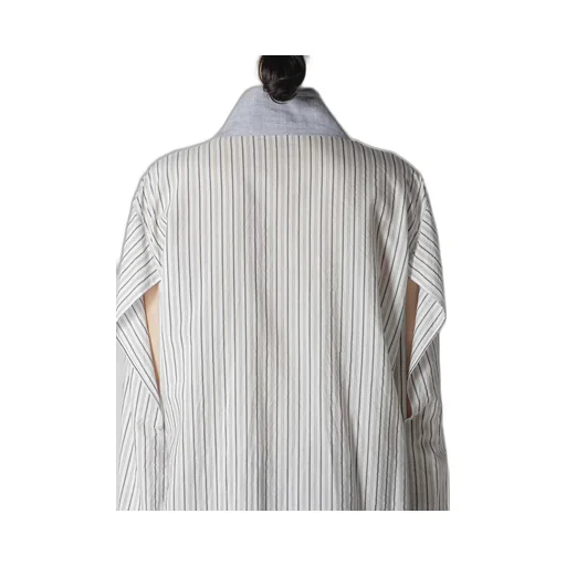 C/Cu Hard Twisted Dobby Stripe Tie Style Shirt