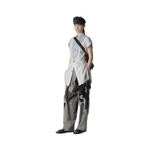 C/Cu Hard Twisted Dobby Stripe Stand Collar Shirt