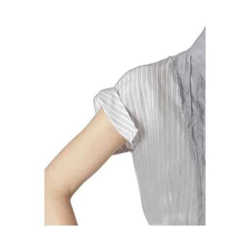 C/Cu Hard Twisted Dobby Stripe Pleated Shirt