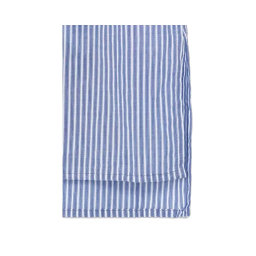 Cotton Stripe Front Drape Blouse