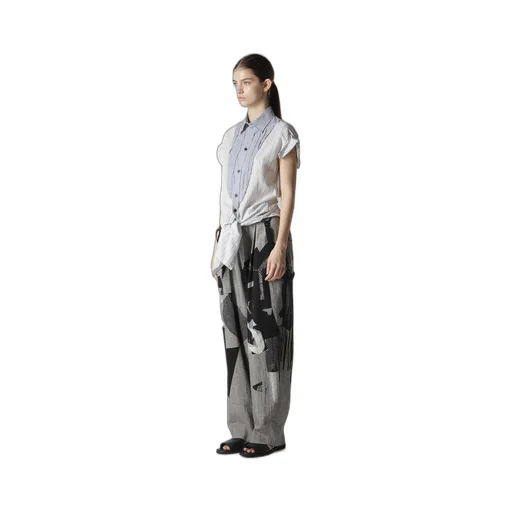 C/Cu Hard Twisted Dobby Stripe Pleated Shirt