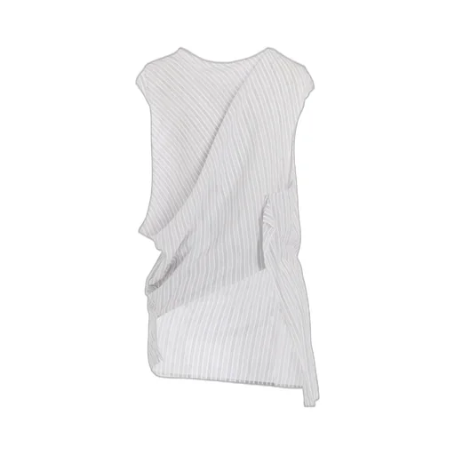 C/Cu Hard Twisted Dobby Stripe Sleeveless Drape Shirt