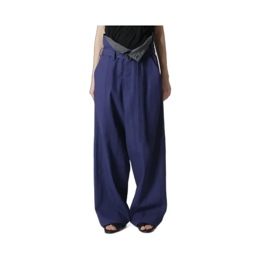 Multi Striped Dobby Chino Belted High Waist Pants