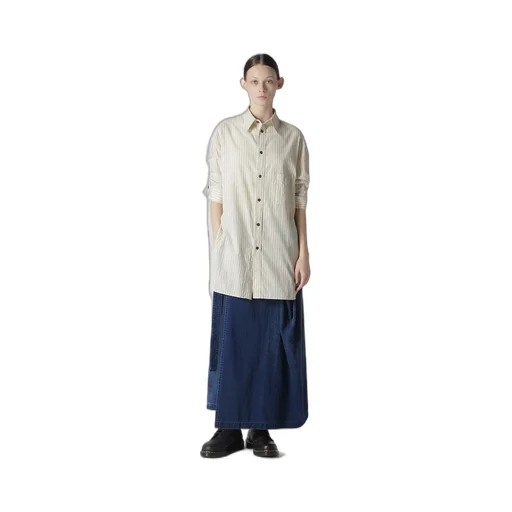 Dobby Stripe Shirring Sleeve Shirt