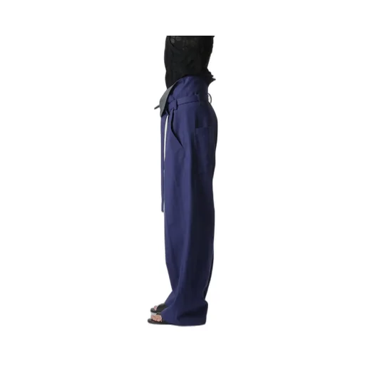 Multi Striped Dobby Chino Belted High Waist Pants