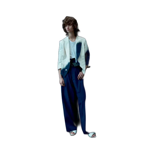 Multi Striped Dobby Chino Belted High Waist Pants