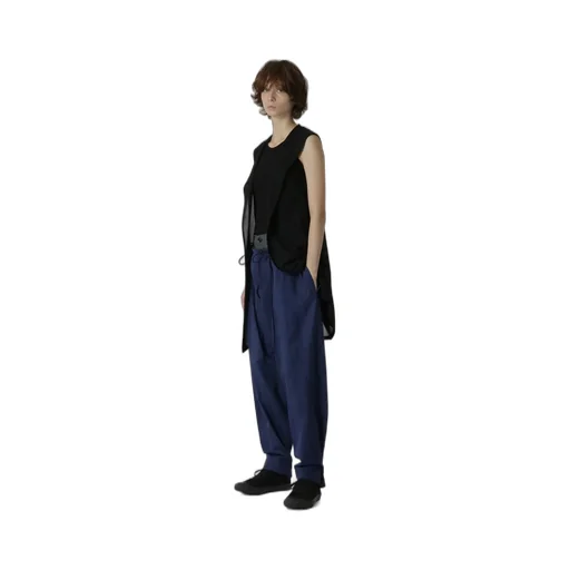Multi Striped Dobby Uneven Dyeing Layered Pants