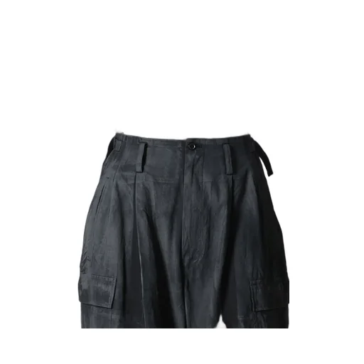 Cotton Linen Dump Rooler Printing Cargo Pants