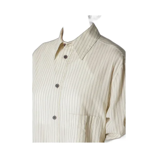 Dobby Stripe Shirring Sleeve Shirt