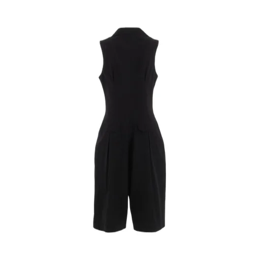 Cotton Linen Dump Zip Tucked Jump Suit