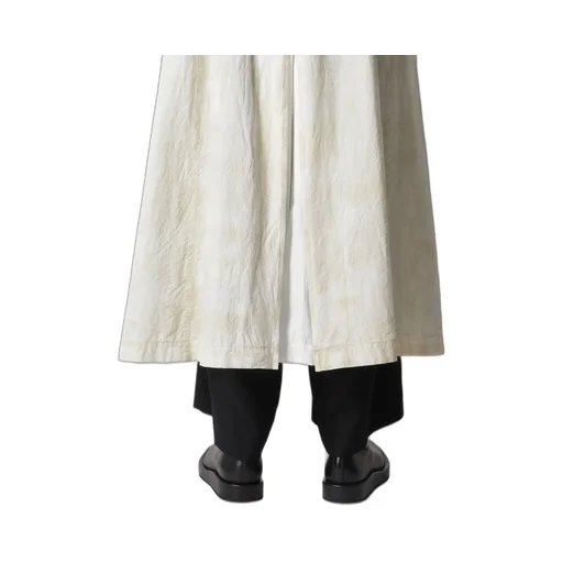 Cotton Linen Dump Rooler Printing Trench Coat