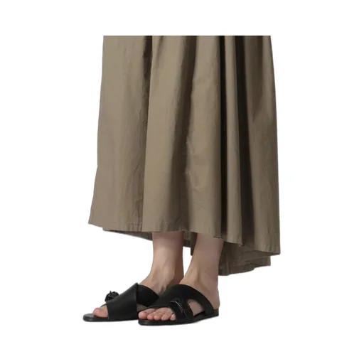 Cotton Dungaree Gathered Tail Skirt