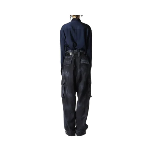 Indigo Heather Chambray Cargo Pants