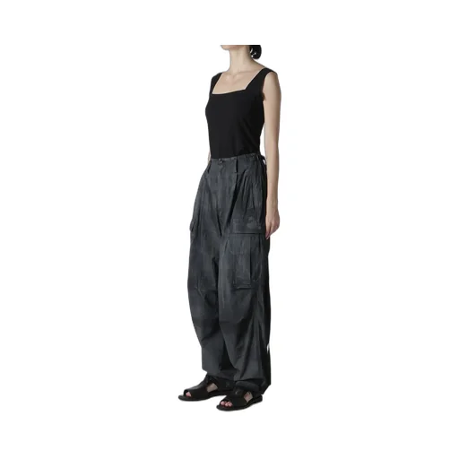 Cotton Linen Dump Rooler Printing Cargo Pants