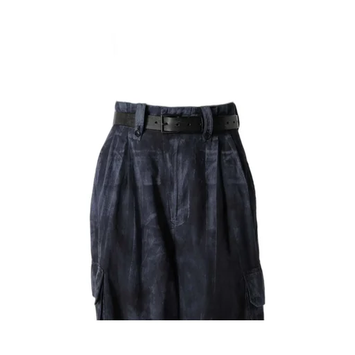 Indigo Heather Chambray Cargo Pants