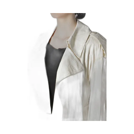 Cotton Linen Dump Rooler Printing Trench Coat