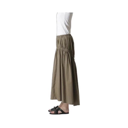 Cotton Dungaree Gathered Tail Skirt