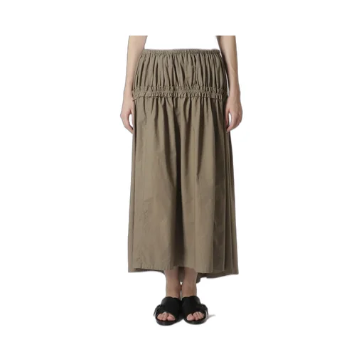 Cotton Dungaree Gathered Tail Skirt
