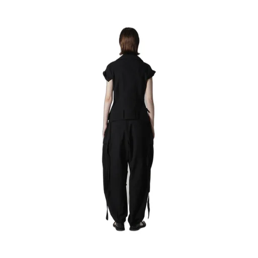 Cotton Twill Untrimmed Sleeve Moto Jacket