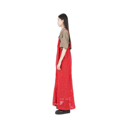 Patched Torchon Lace Single Strap Dress