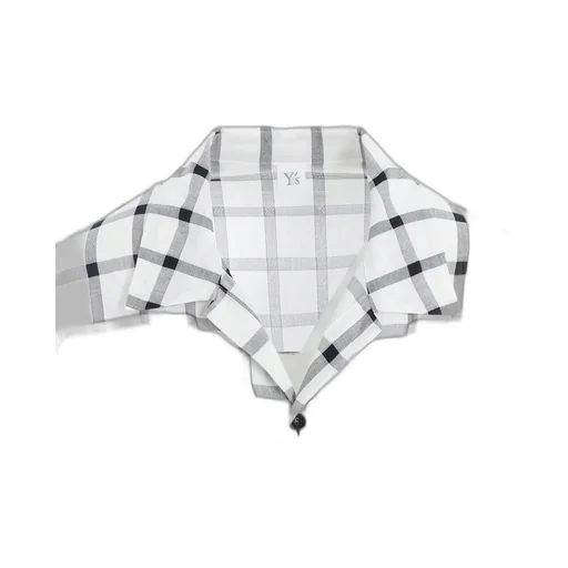 Cotton Cupro Plaid Shirt Dress
