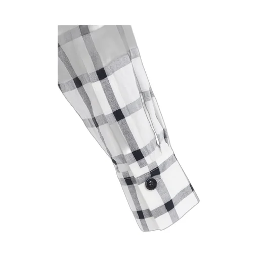 Cotton Cupro Plaid Shirt Dress